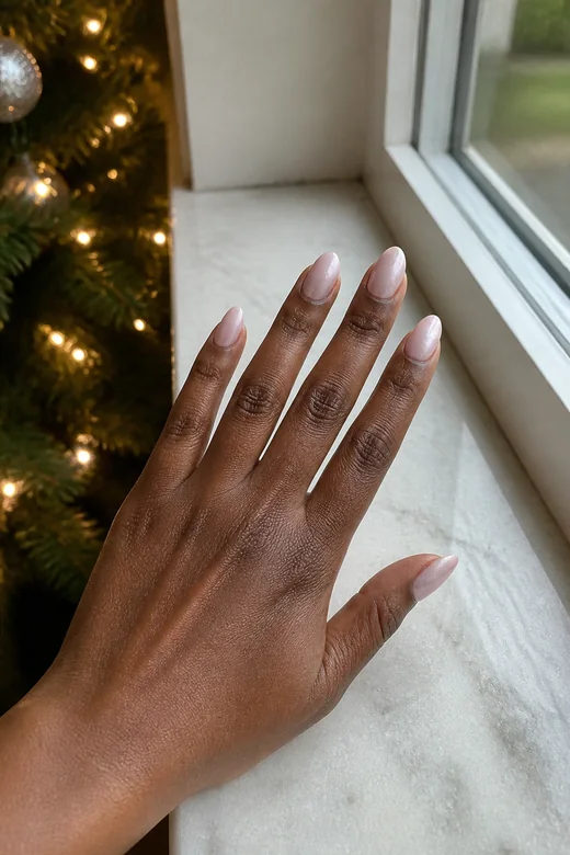 Cool Pink Almond Nails