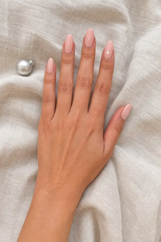 One Tiny Star minimal Christmas nails