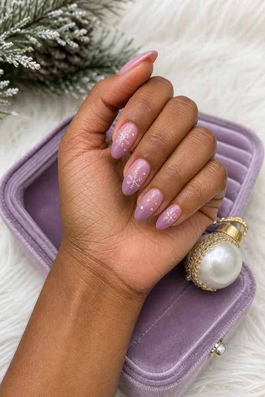 Pink and Lilac Gradient Nails