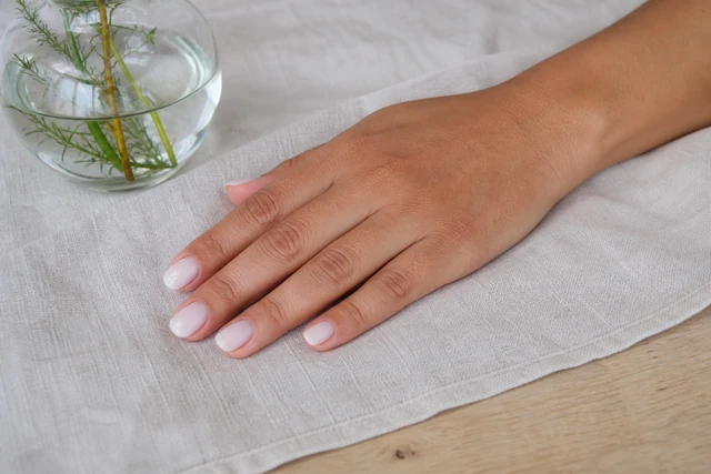 Milky White Almond white Christmas nails