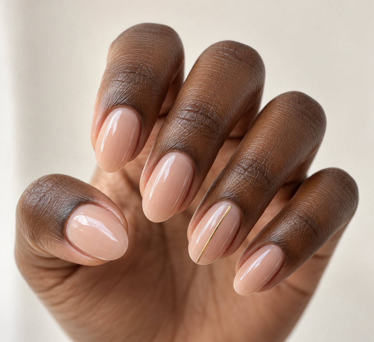 Vacation gold detail nails