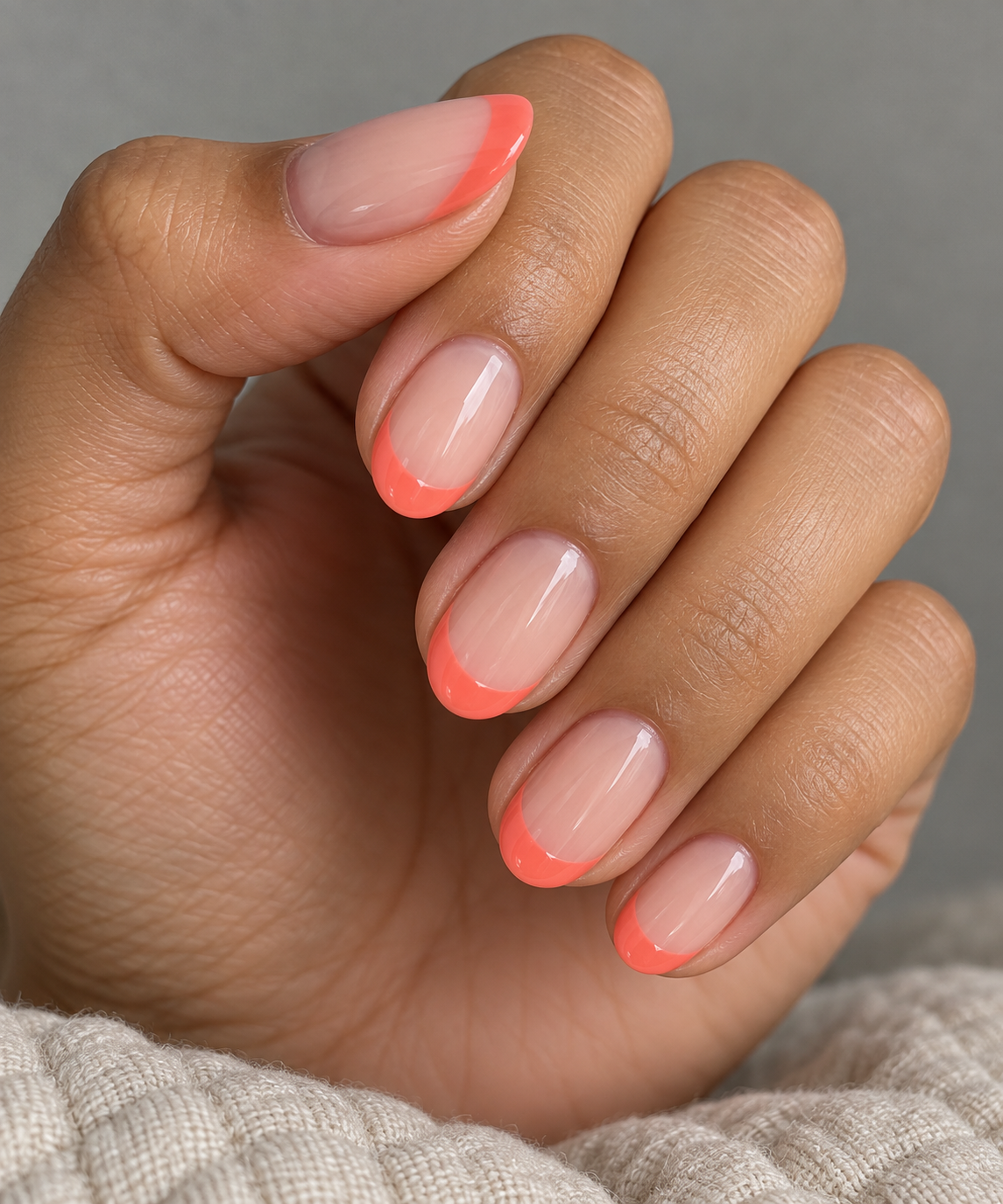 Vacation French tip nails