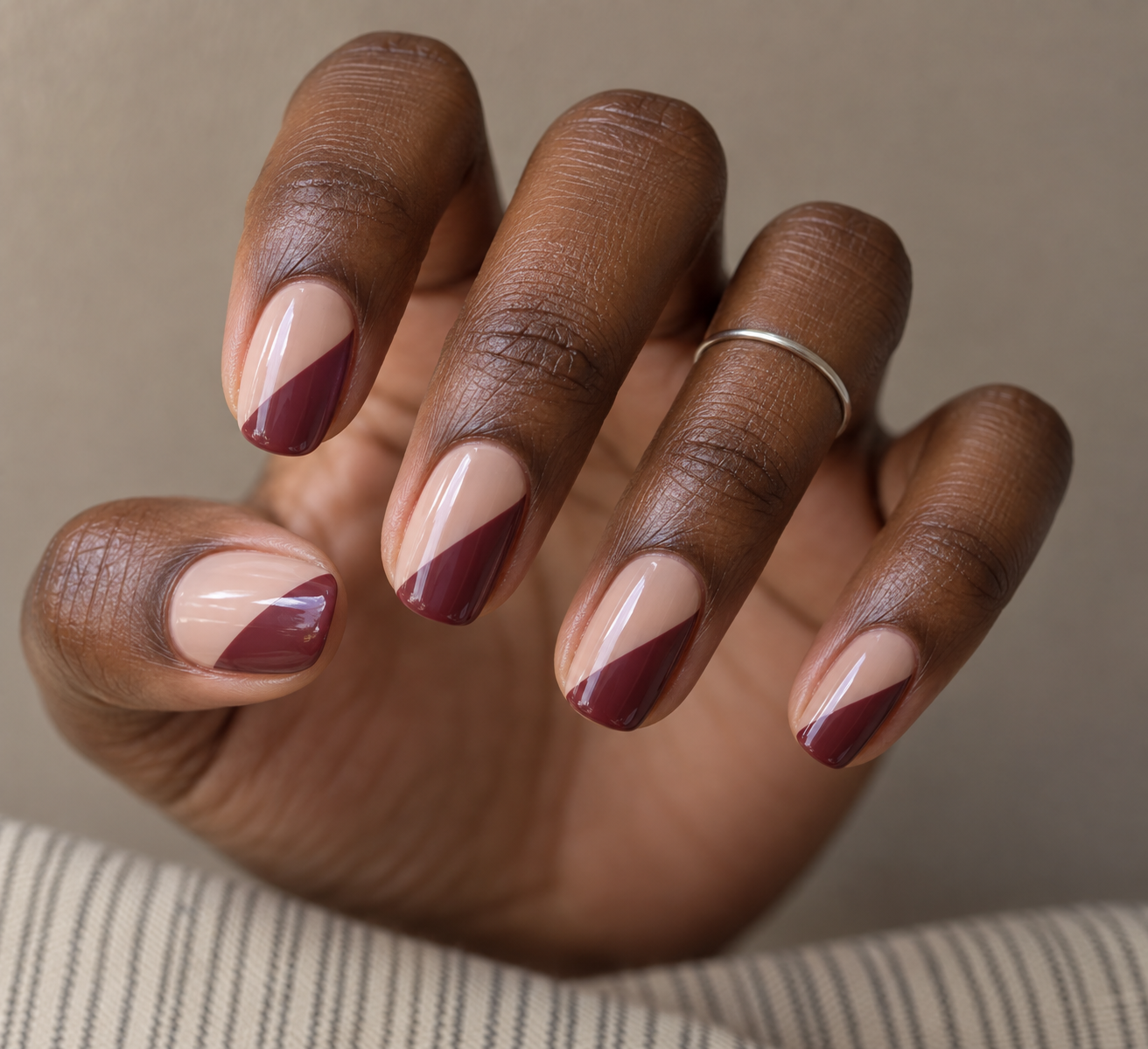 Color block chic nails