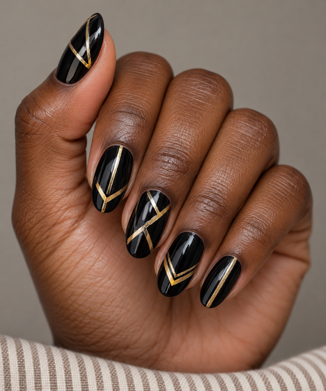 Gold over black set