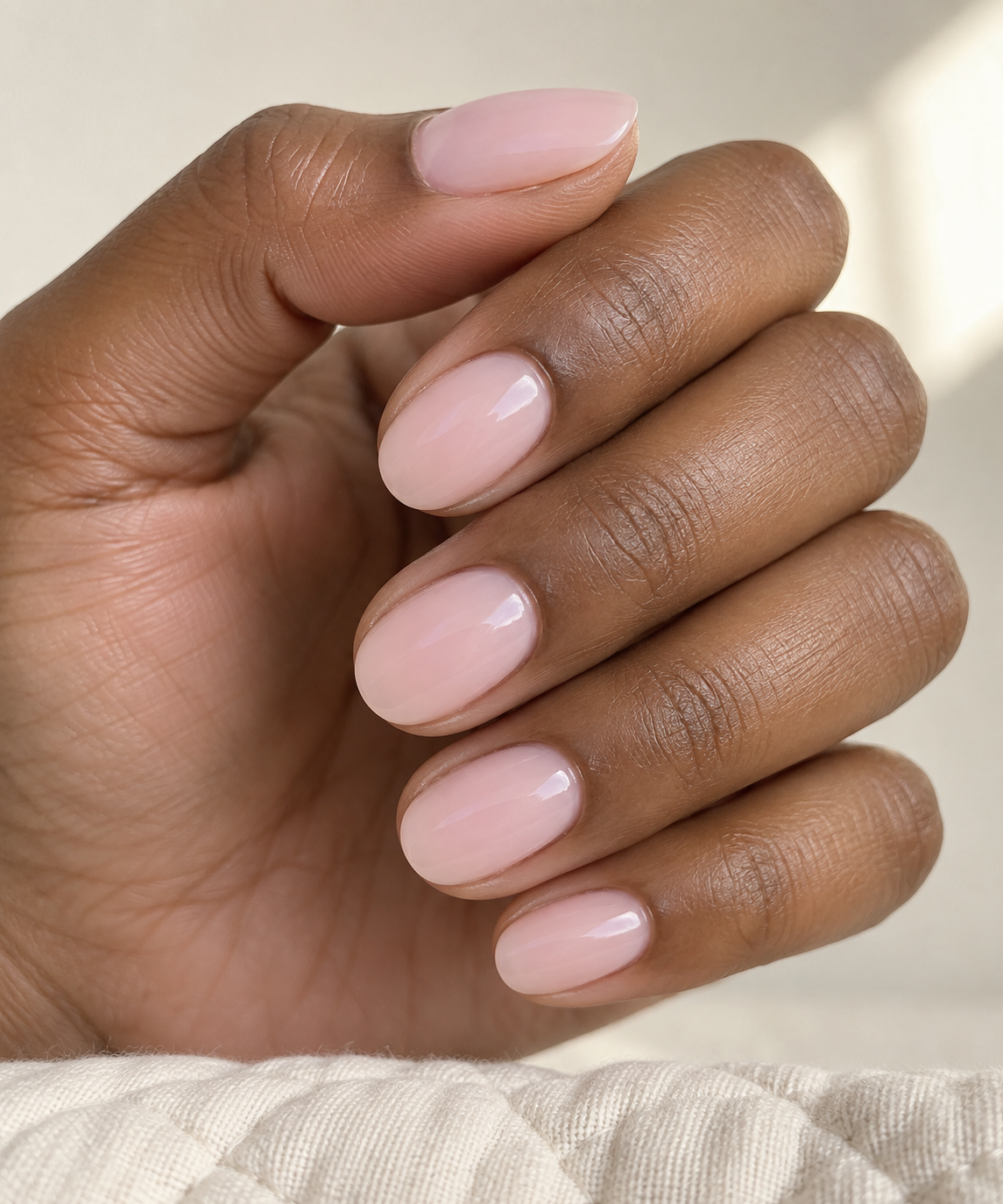 Pastel pink manicure
