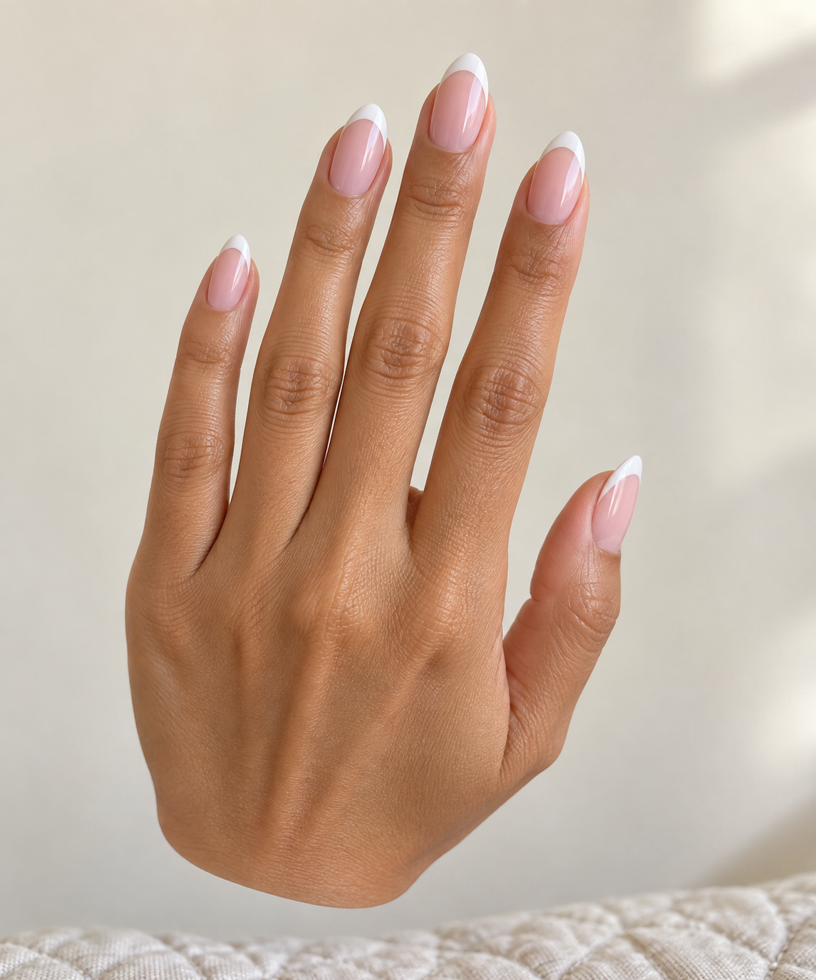 Bridesmaid French tip nails