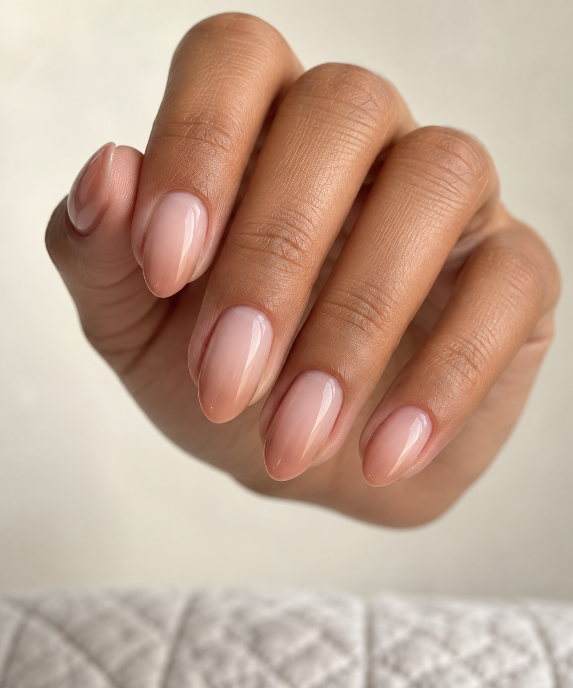Classic nude ombre nails