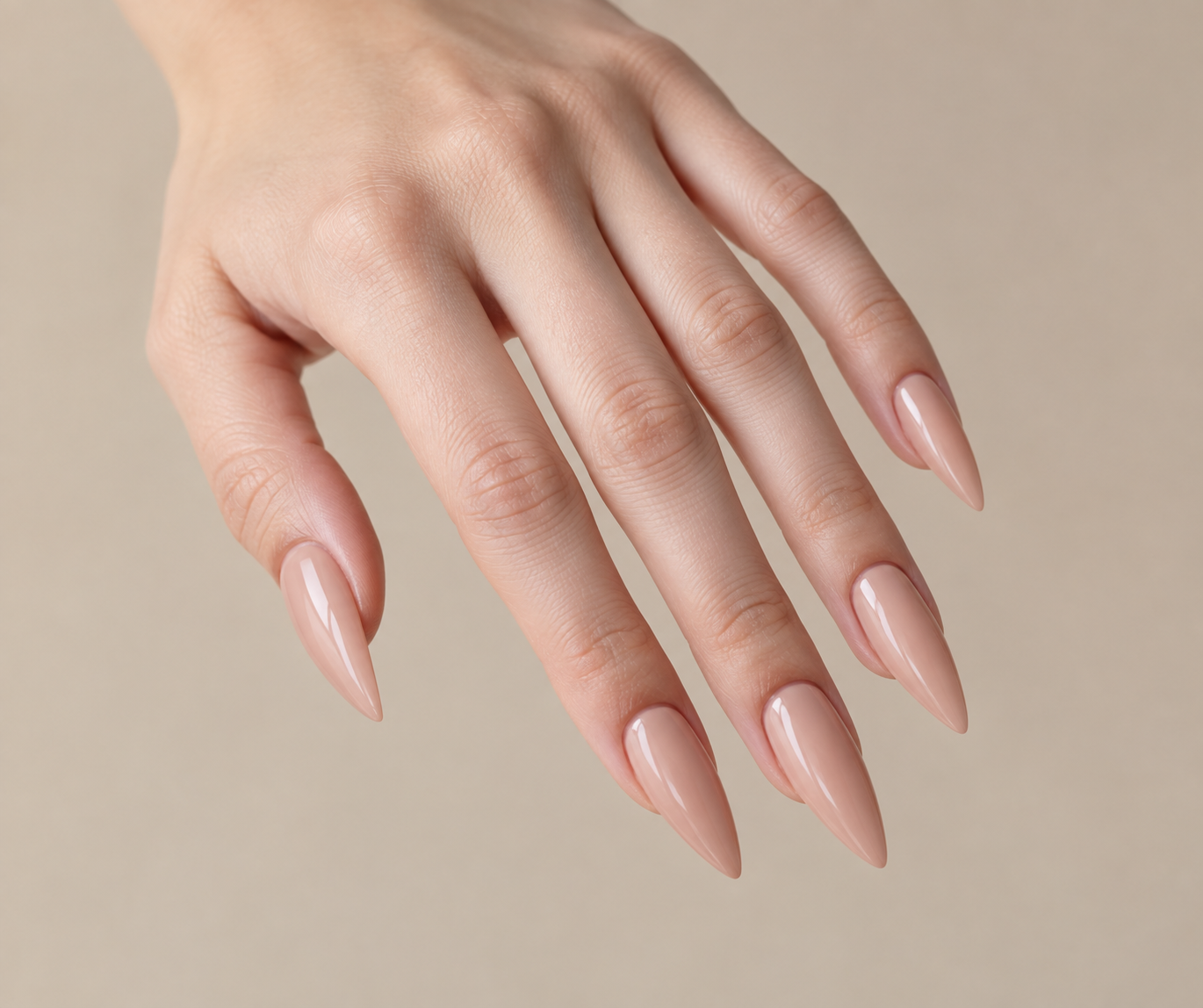 Baddie nude nails