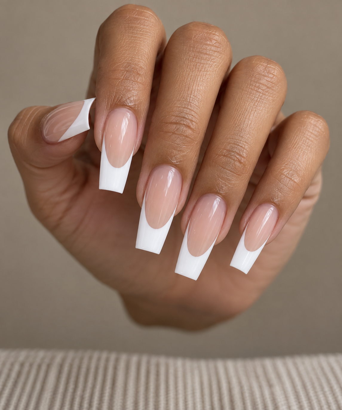 Baddie French tip nails