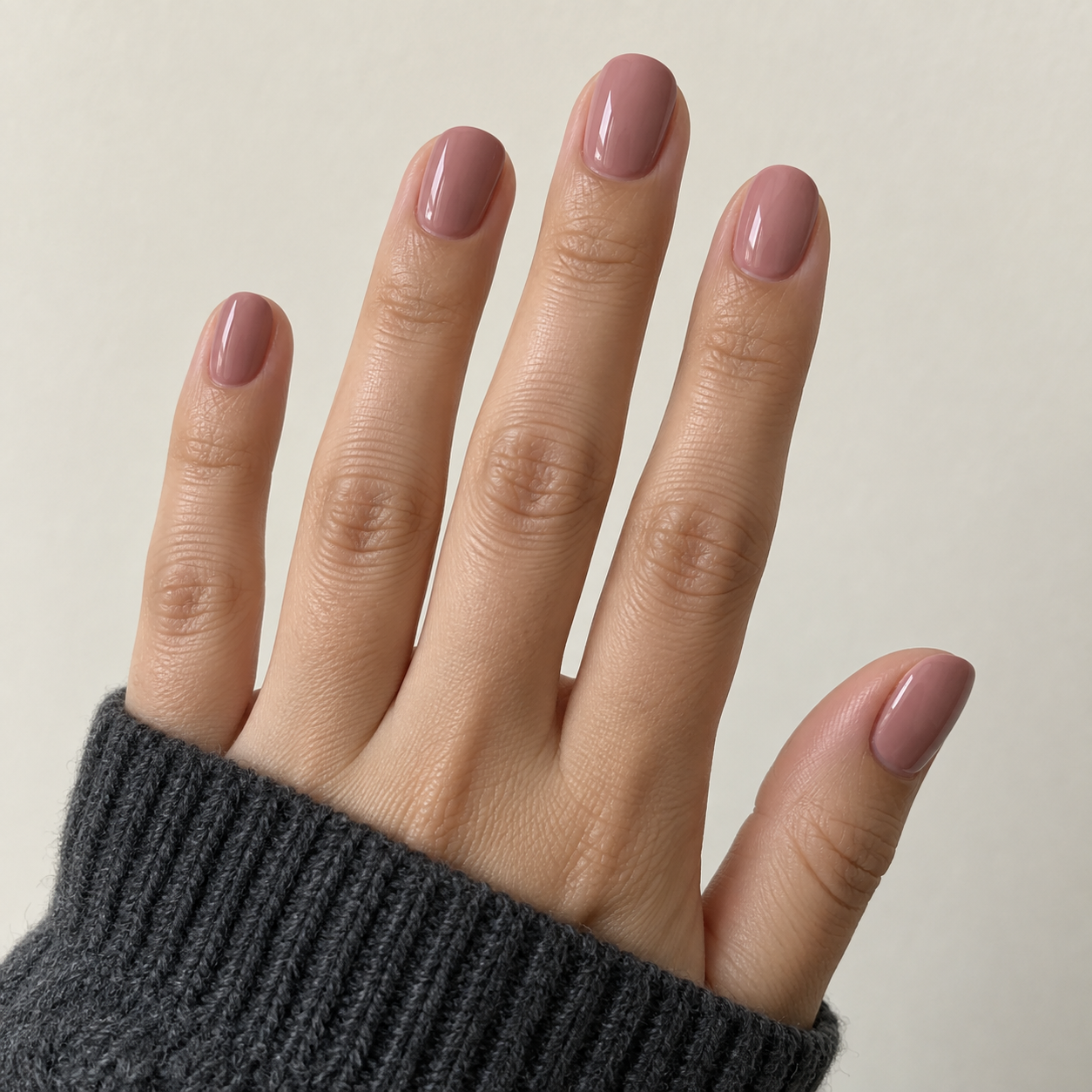 Classic dusty pink nails