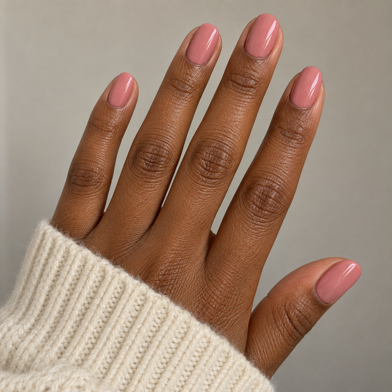 Dusty pink manicure