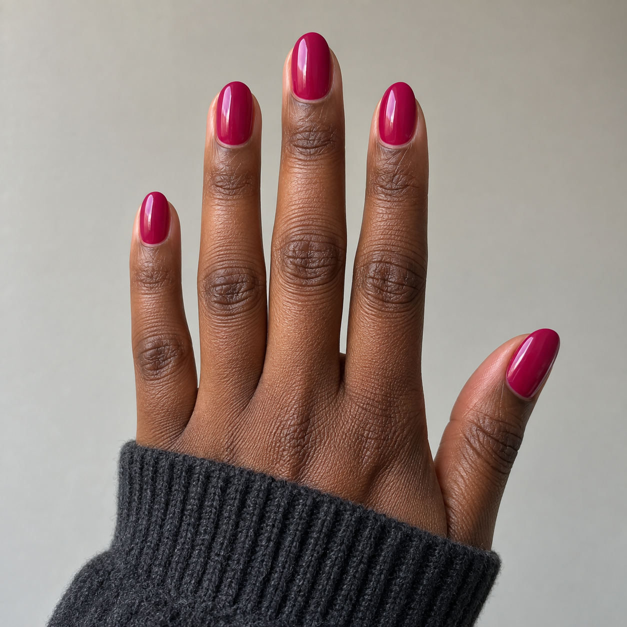 Berry pink nails