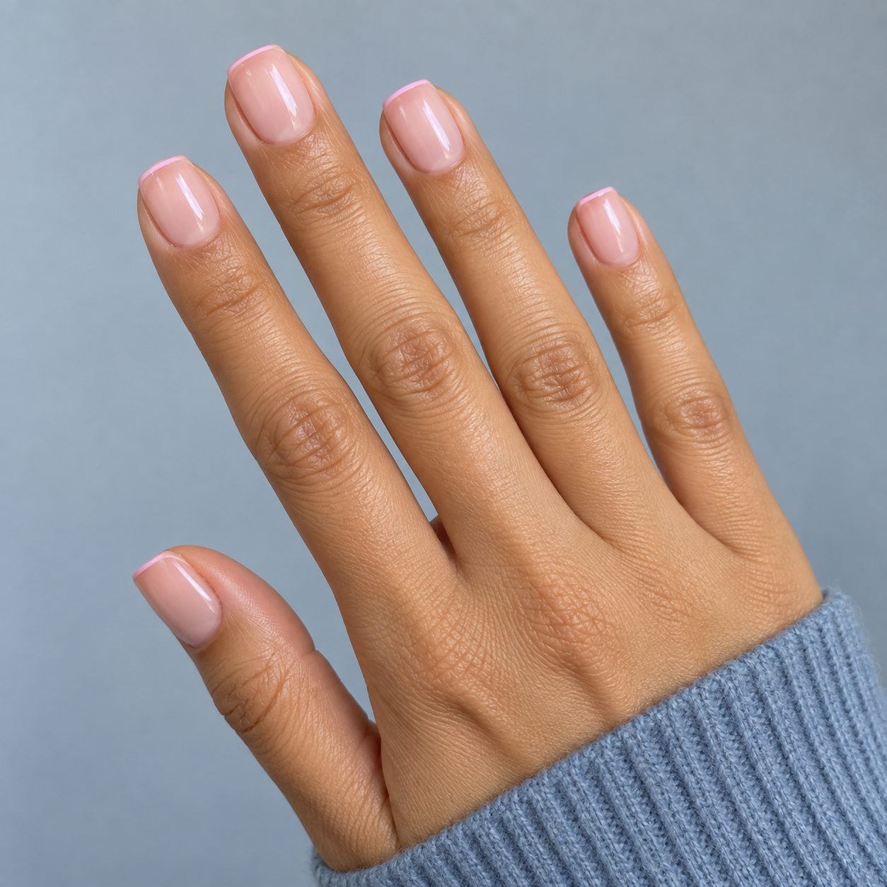Pink micro-French design