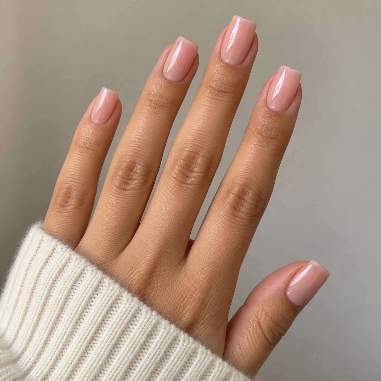 Square, glossy finish