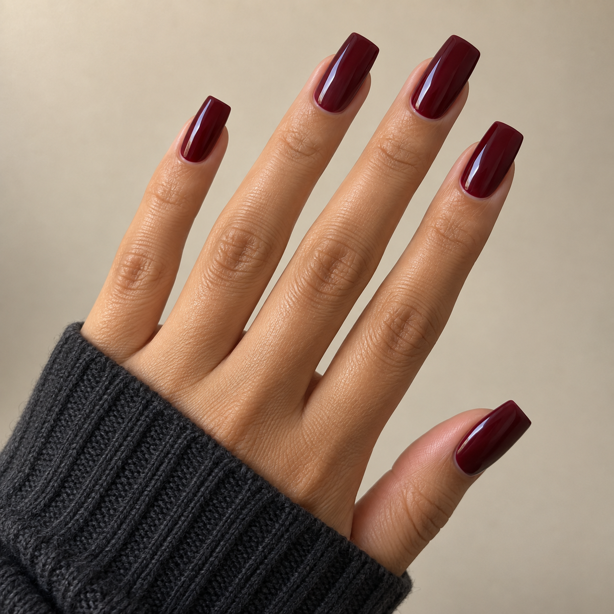 Long square classy nails