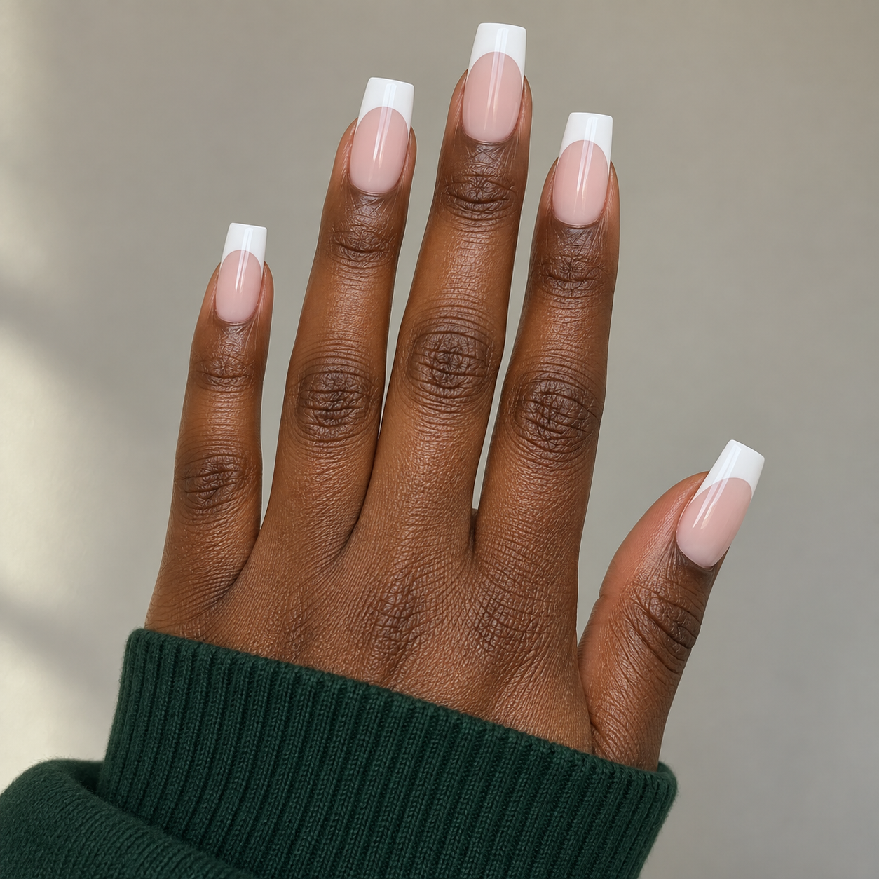 Long square French tip