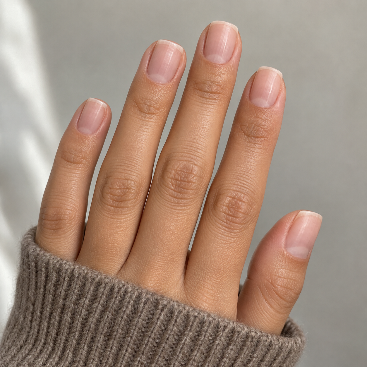 Natural square nails