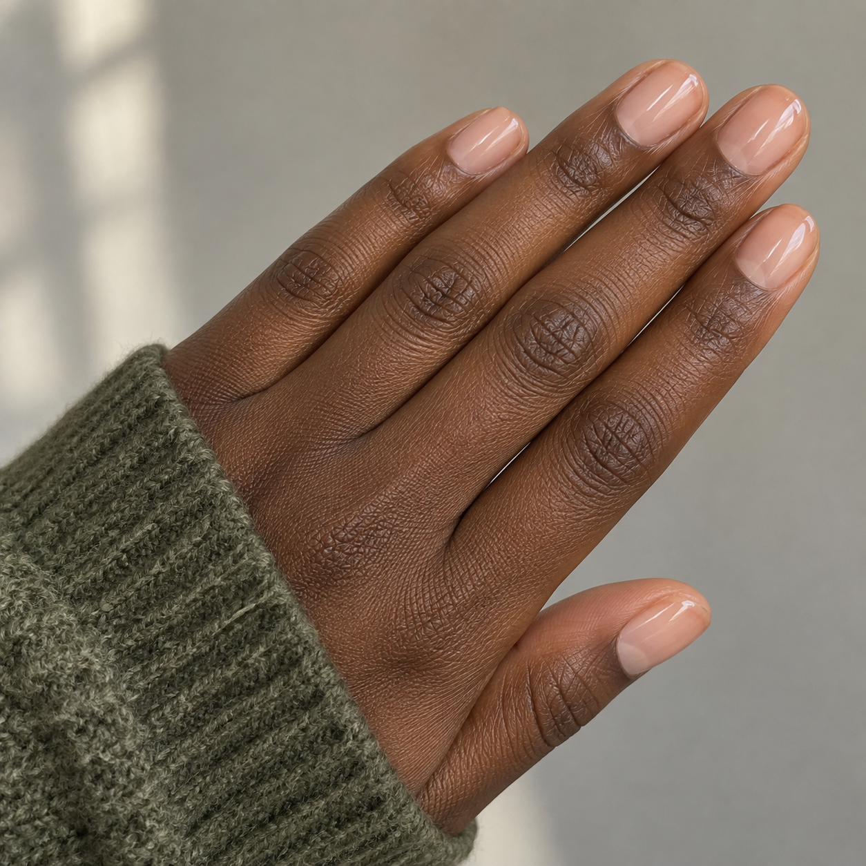 Natural gel overlay nails