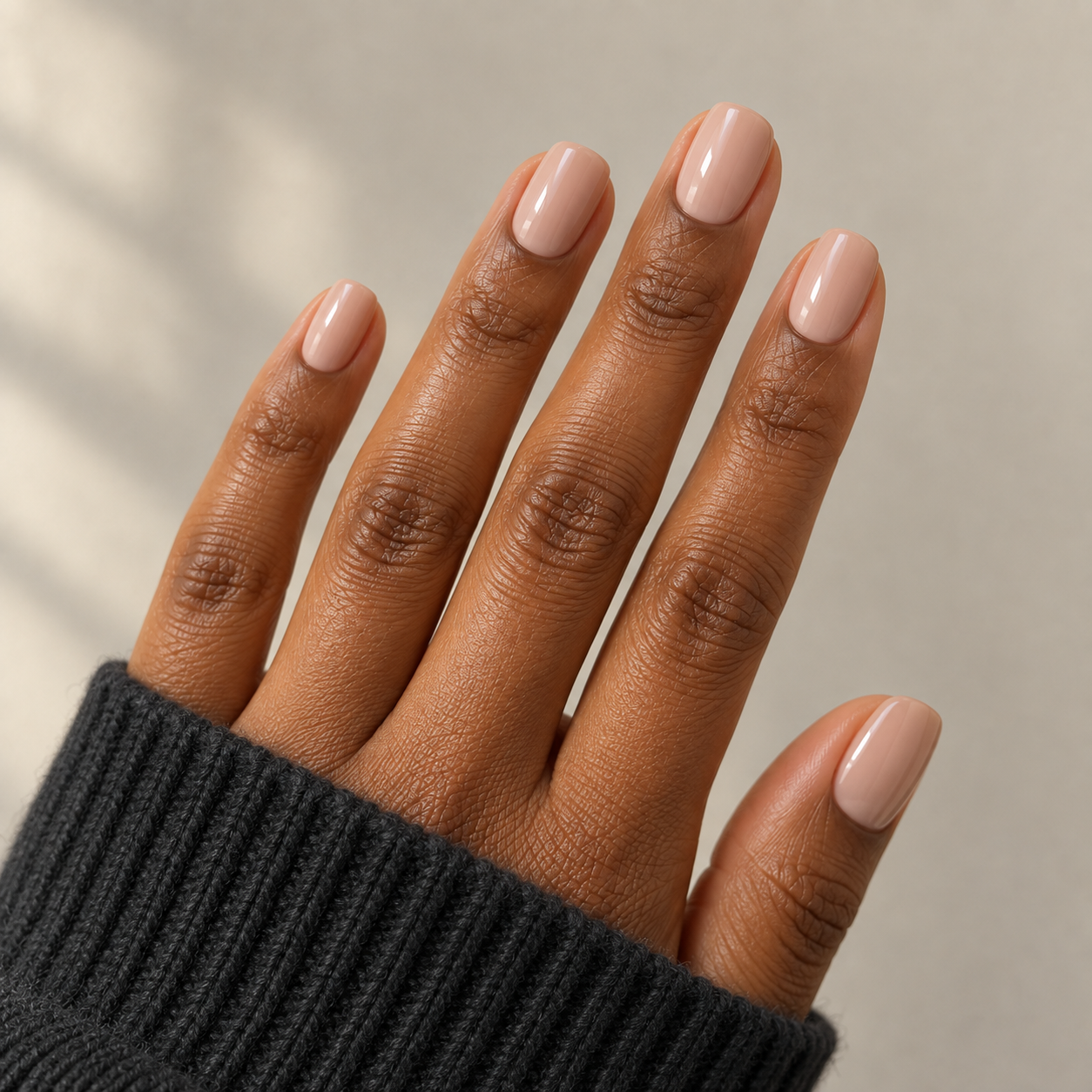 Classic nude graduation nails