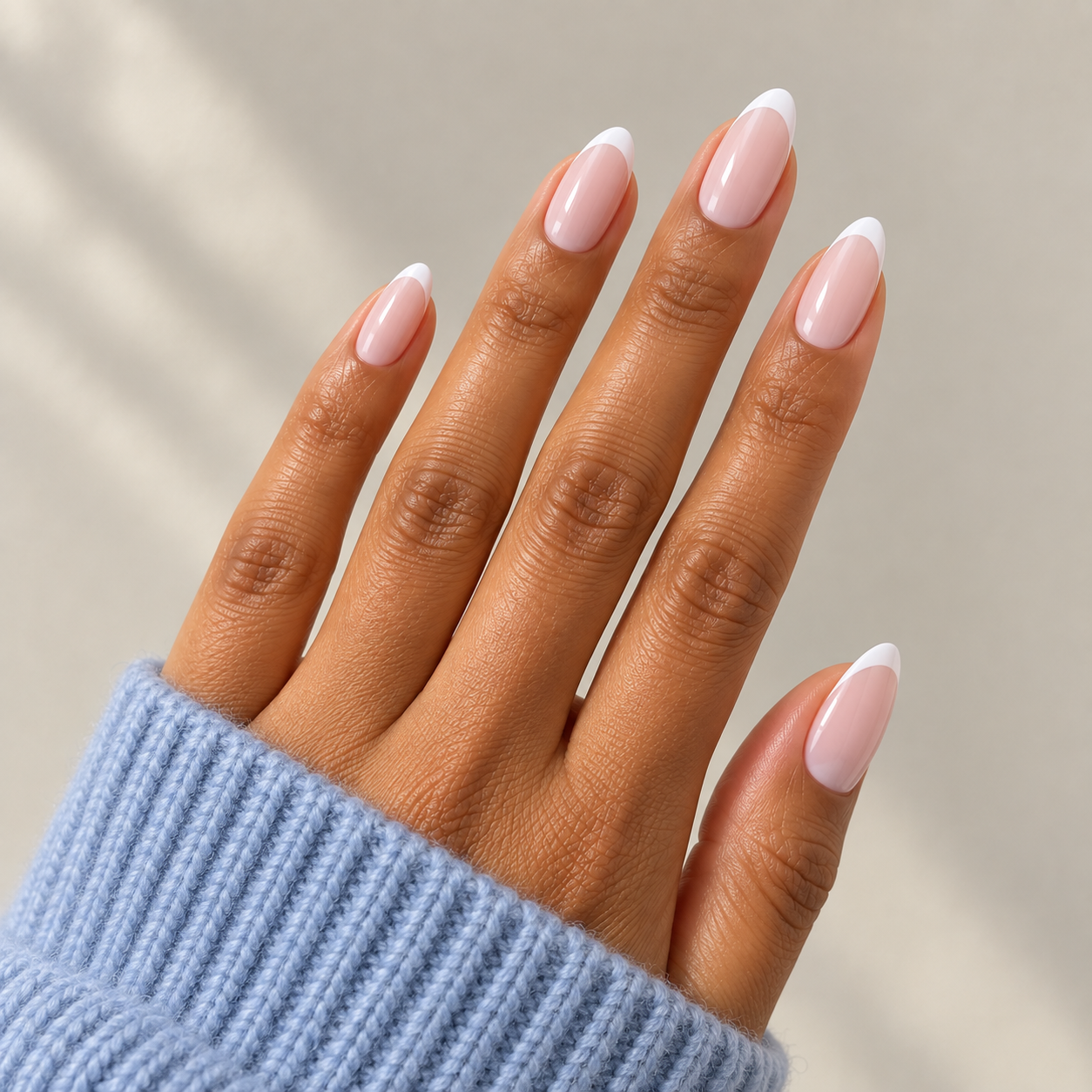 Graduation French tip nails