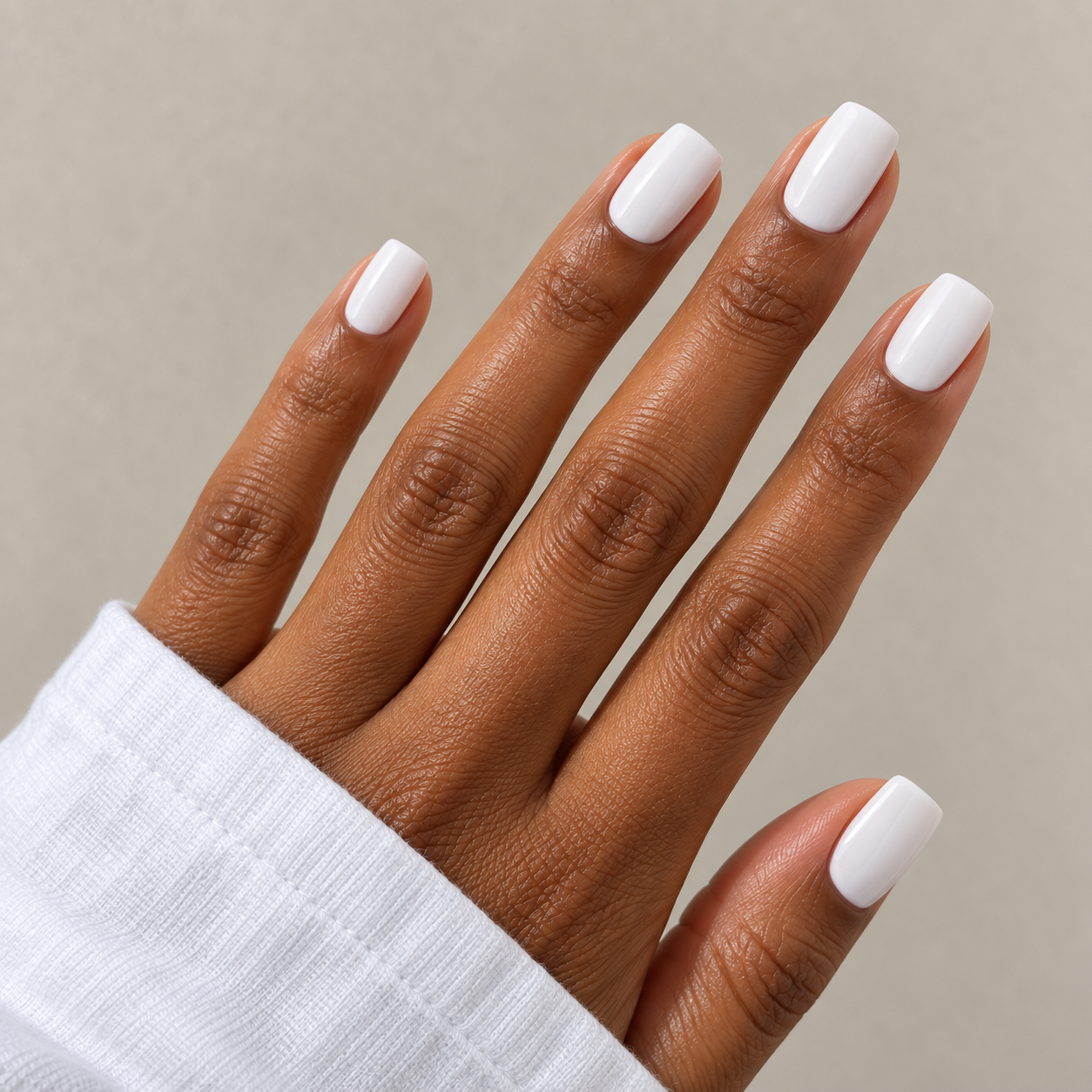 White square nails