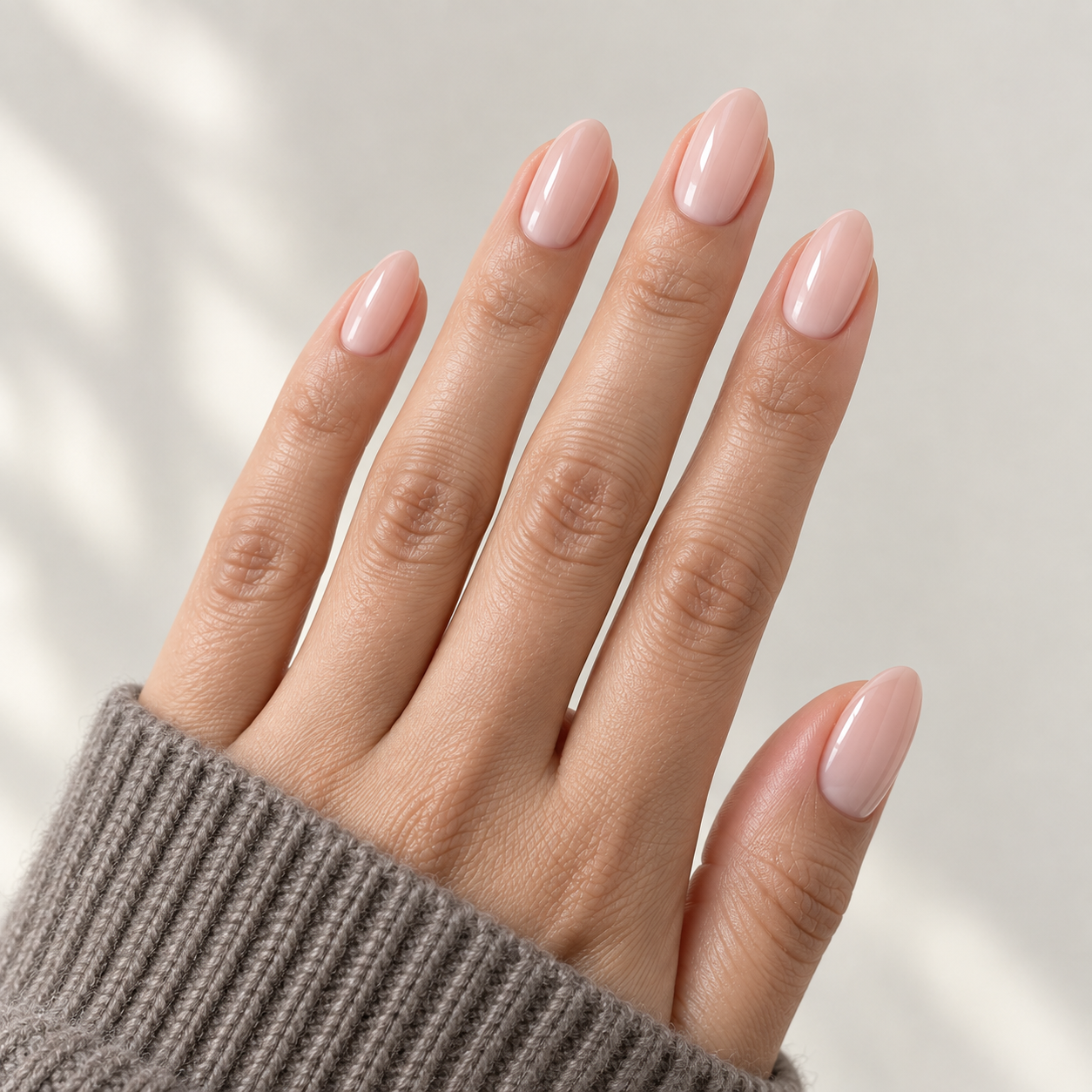 Classic nude prom nails