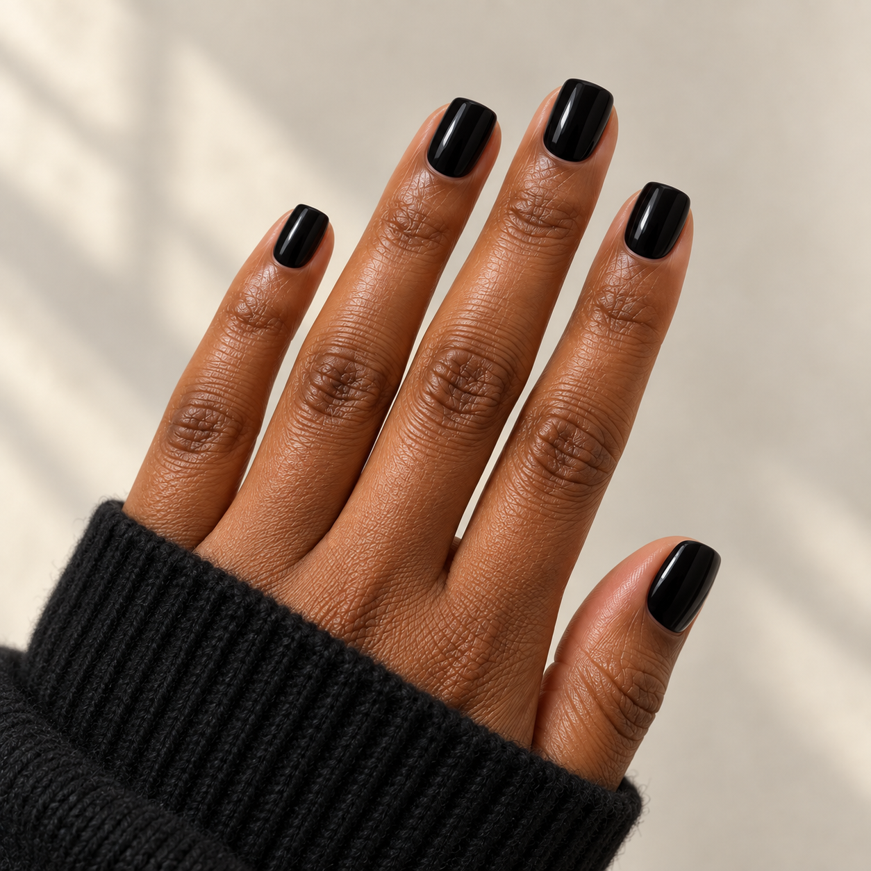 Black square nails