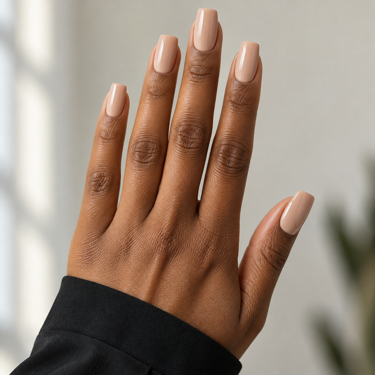 Nude square nails