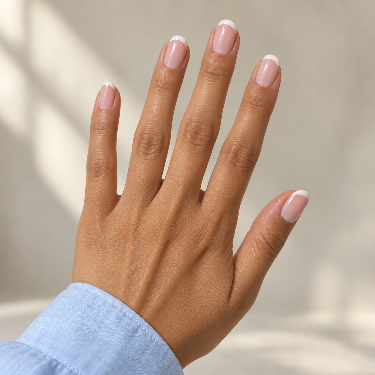 White French tip nails