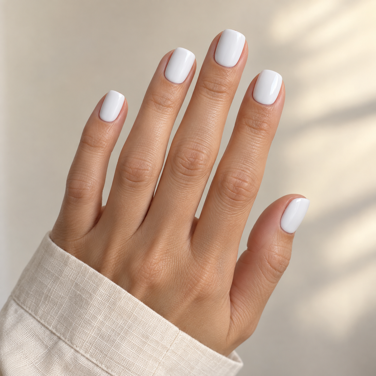 Short white nails