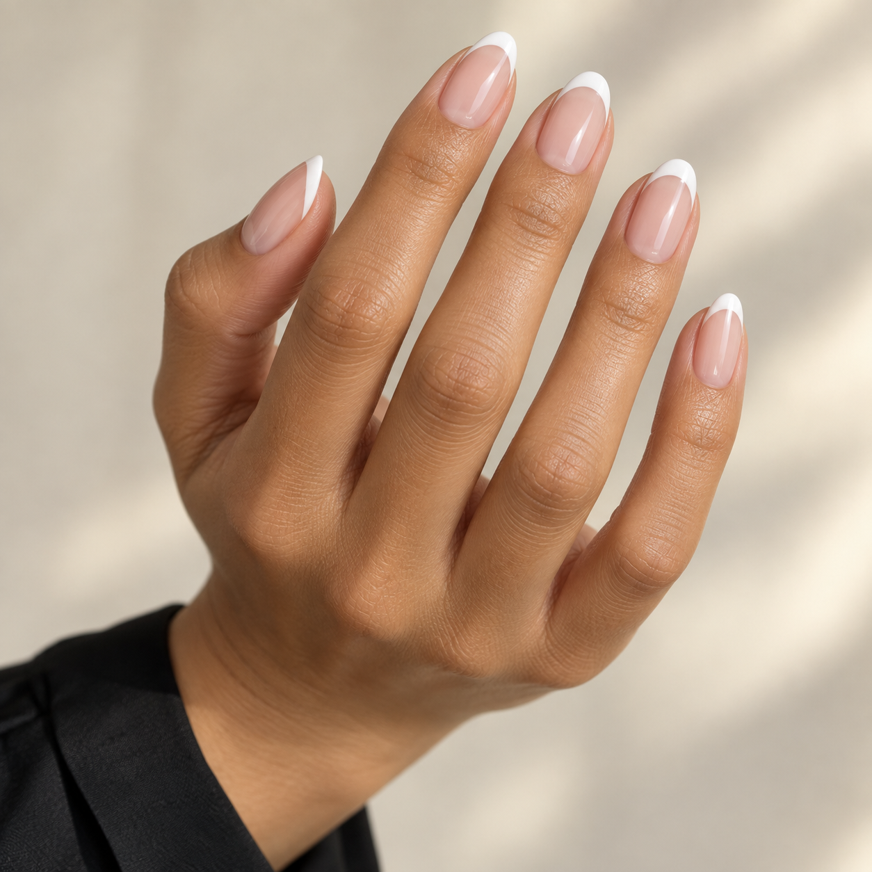 Prom French tip nails