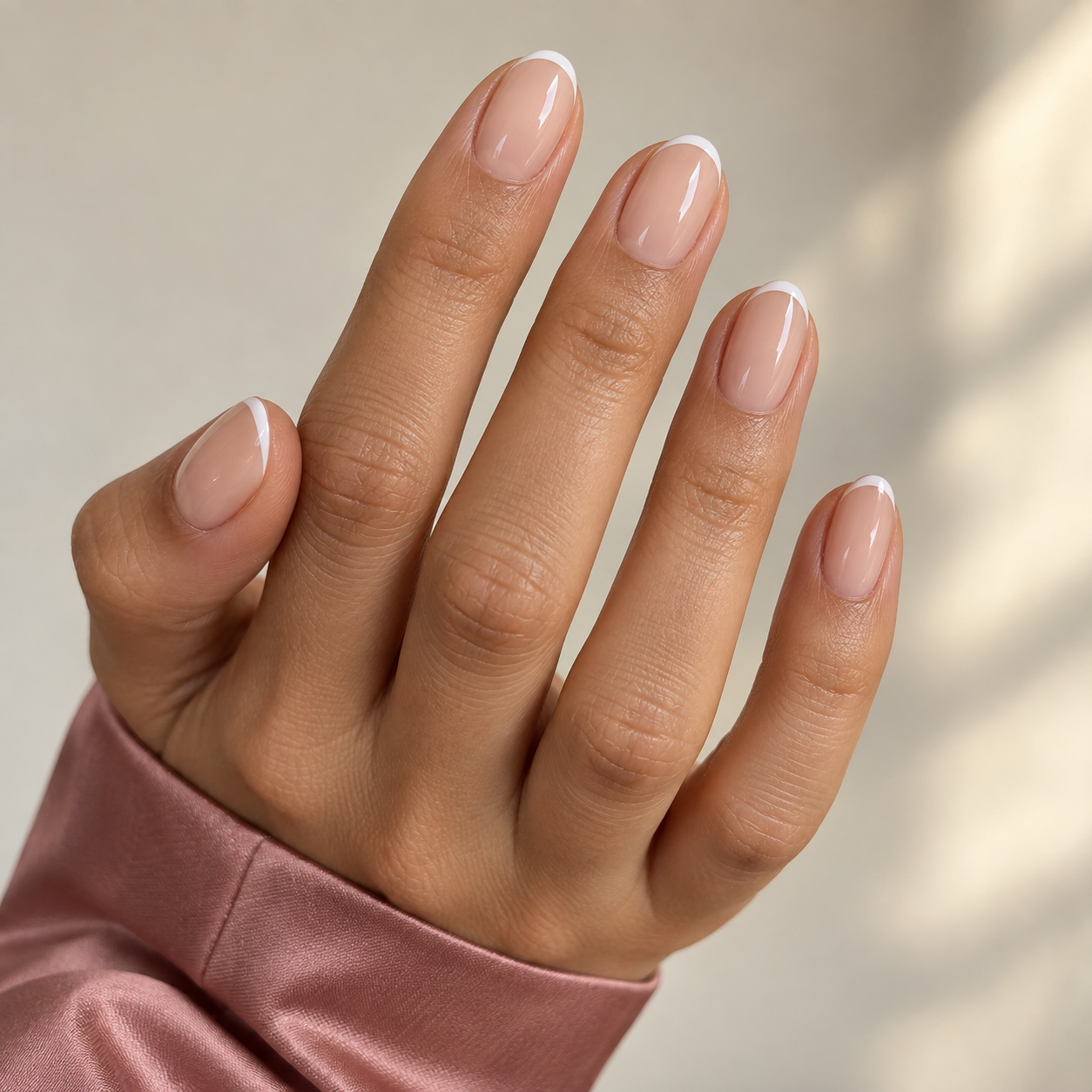 Oval micro-French design