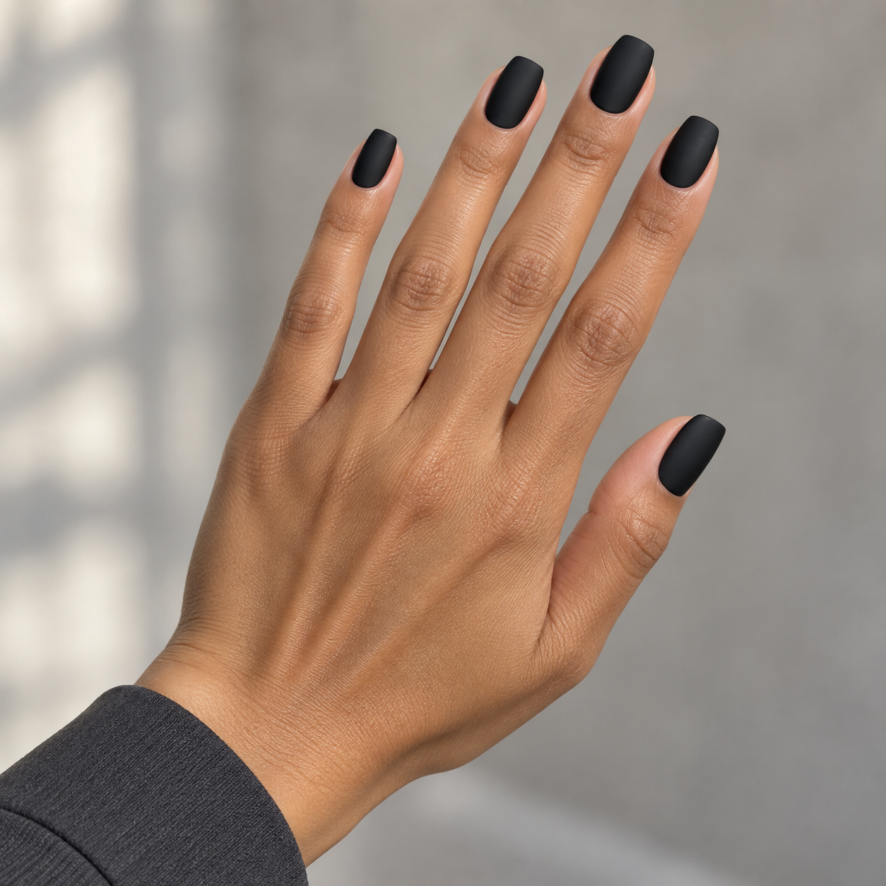Matte dark nails