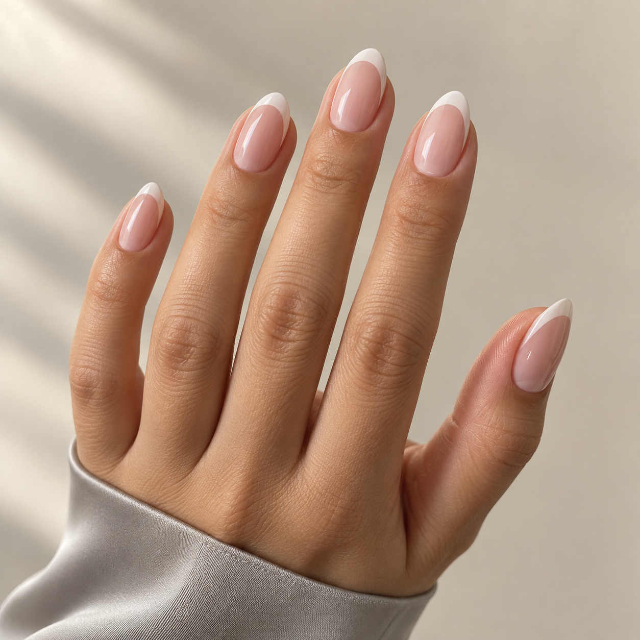 Gel French tip nails