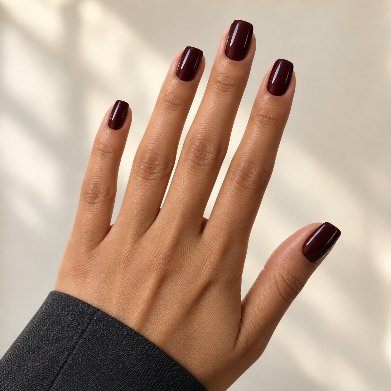 Deep color gel nails