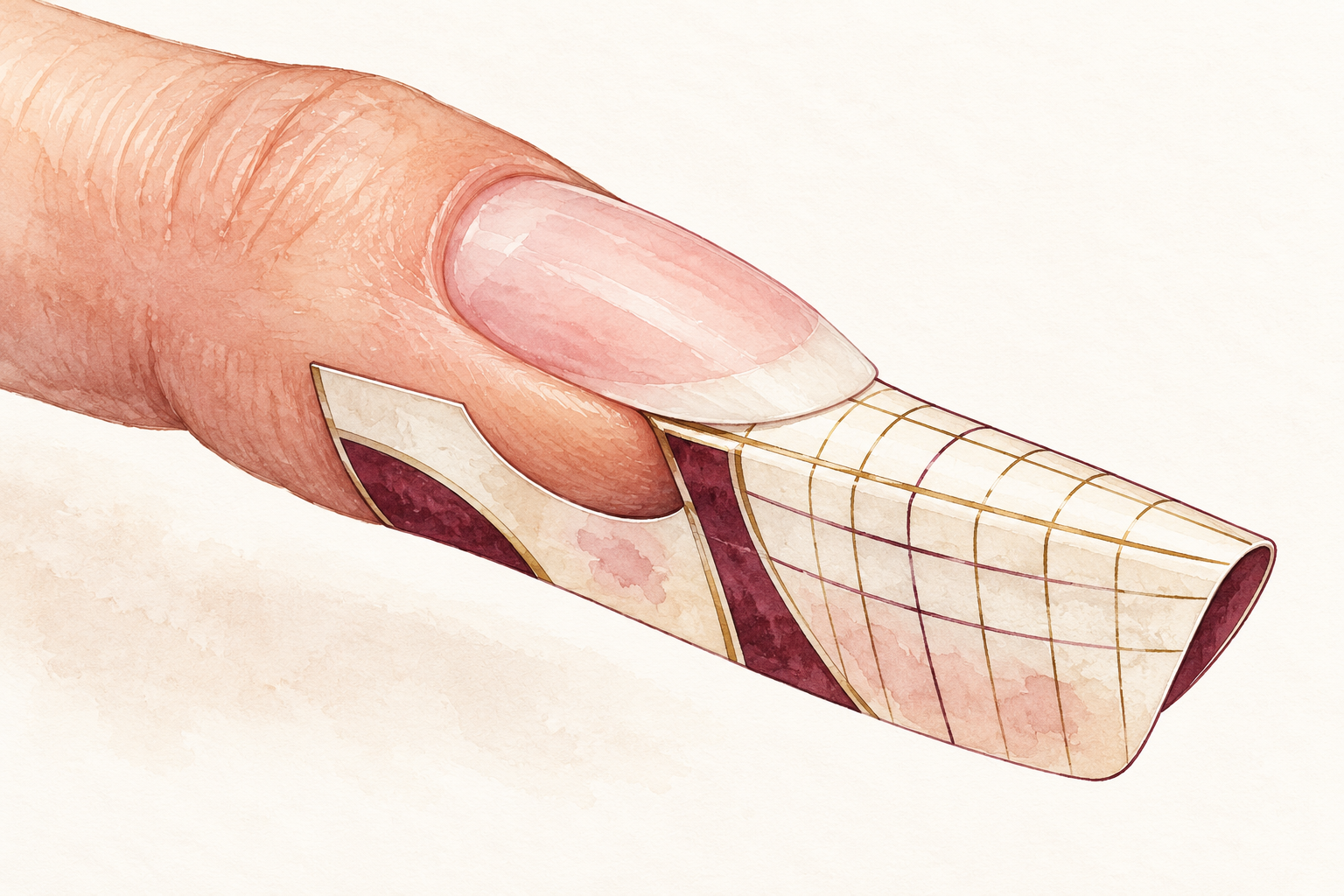 A paper form fits level beneath the white free edge, matching its width.