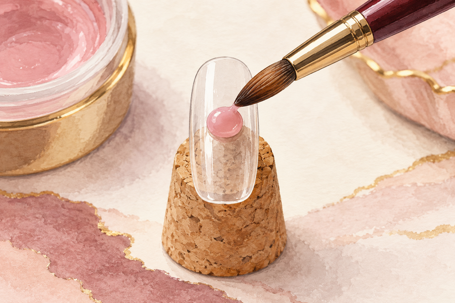 A small bead rests on a practice tip.